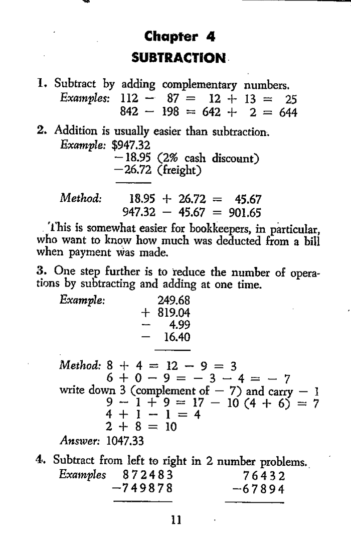 Subtraction (1 of 2)