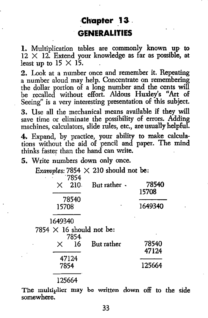 Generalities (1 of 2)