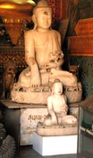 Alabaster Buddhas in the museum, Wat Doi Suthep