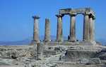 Corinth - Gloria in the ancient temple.  Each column is made from single piece of stone, not assembled from 