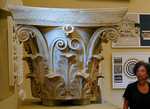 Epidaurus: In the museum was this ornate and well-preserved Corinthinan capital, which was the model to copy for the temples. (755x550, 89.2 kilobytes)