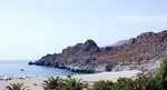 Skinaria - east of Plakias - beach and mountain ranges. (800x430, 93.5 kilobytes) We swam and had lunch at the Libyan Star taverna. Thanks to Captain Barefoot for pointing us to this beach.