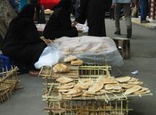 Ordinary (pita) bread on the street