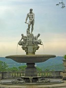 Kykuit: the recently restored fountain in the front garden