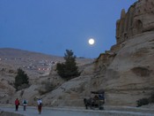 After our third and last day in Petra, we trudged slowly up, our way lit by the full moon.