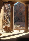 looking out from the Garden Triclinium