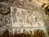 Mosaic floor in Hippolytus Hall, Madaba
