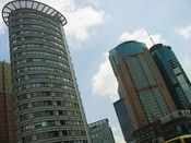 A few of the hundreds of skyscraper office buildings