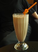 A knotted straw for Gloria's milkshake