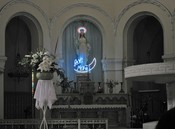 Mary in Neon - the Notre Dame Cathedral, Saigon, Vietnam