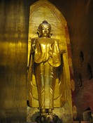 Ananda has 4 tall standing Buddhas