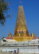 A pagoda under repair in Nyaung Shwe, the principal town of Inle lake.