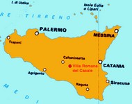 Map of Sicily showing location, in central Sicily (481x380, 107.6 kilobytes)