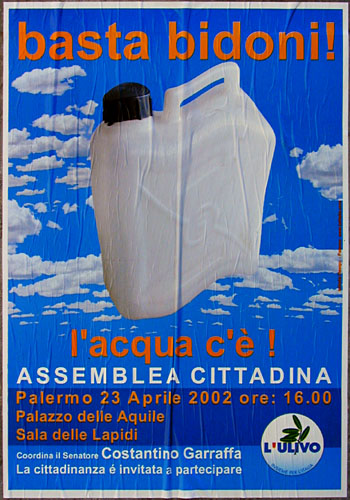 Palermo poster - no more water jugs!