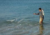 Net fishing on Karon beach