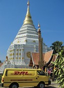 Yes, they're everywhere - DHL in Wat Chiang Yuen