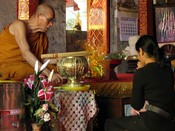 A monk blesses