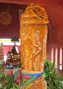 Inside the Hindu temple, a lignam