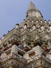 Wat Arun - Max on the main <i>prang</i> (369x492, 83.5 kilobytes)