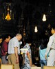 Bangkok - Wat Phra Kaeo<br>Worshippers at the Temple of the Emerald Buddha (392x492, 88.8 kilobytes)
