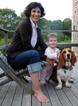 Family time on the porch in Chilmark