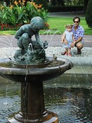 Admiring the fountain