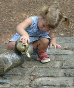 Rosie at Make Way for Ducklings