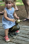 Riding a duckling