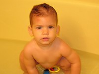 Rosie in the tub her father and uncles used